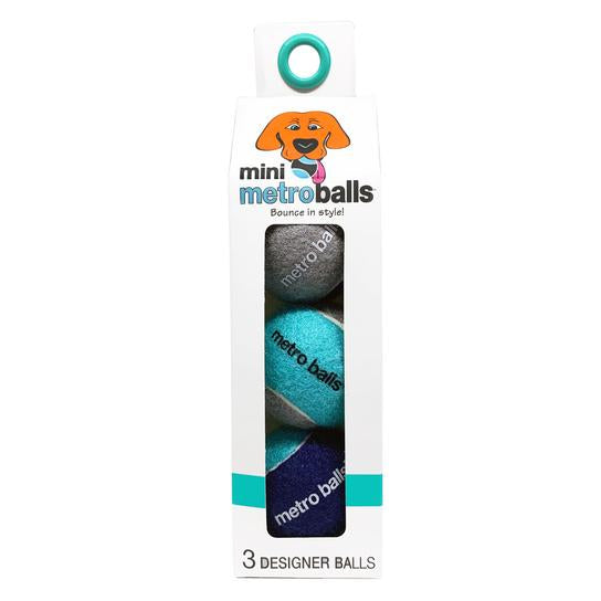 Package of Mini Metro Balls pet-safe tennis balls in Seafoam