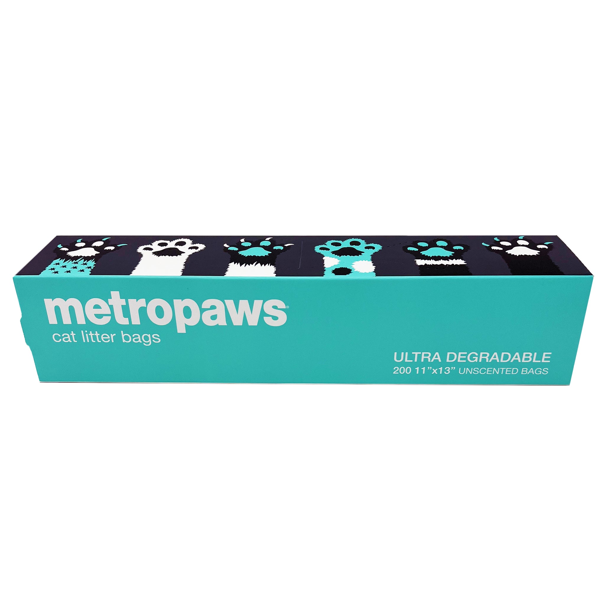 Metro Paws Ultra Degradable Cat Litter Bags Seafoam