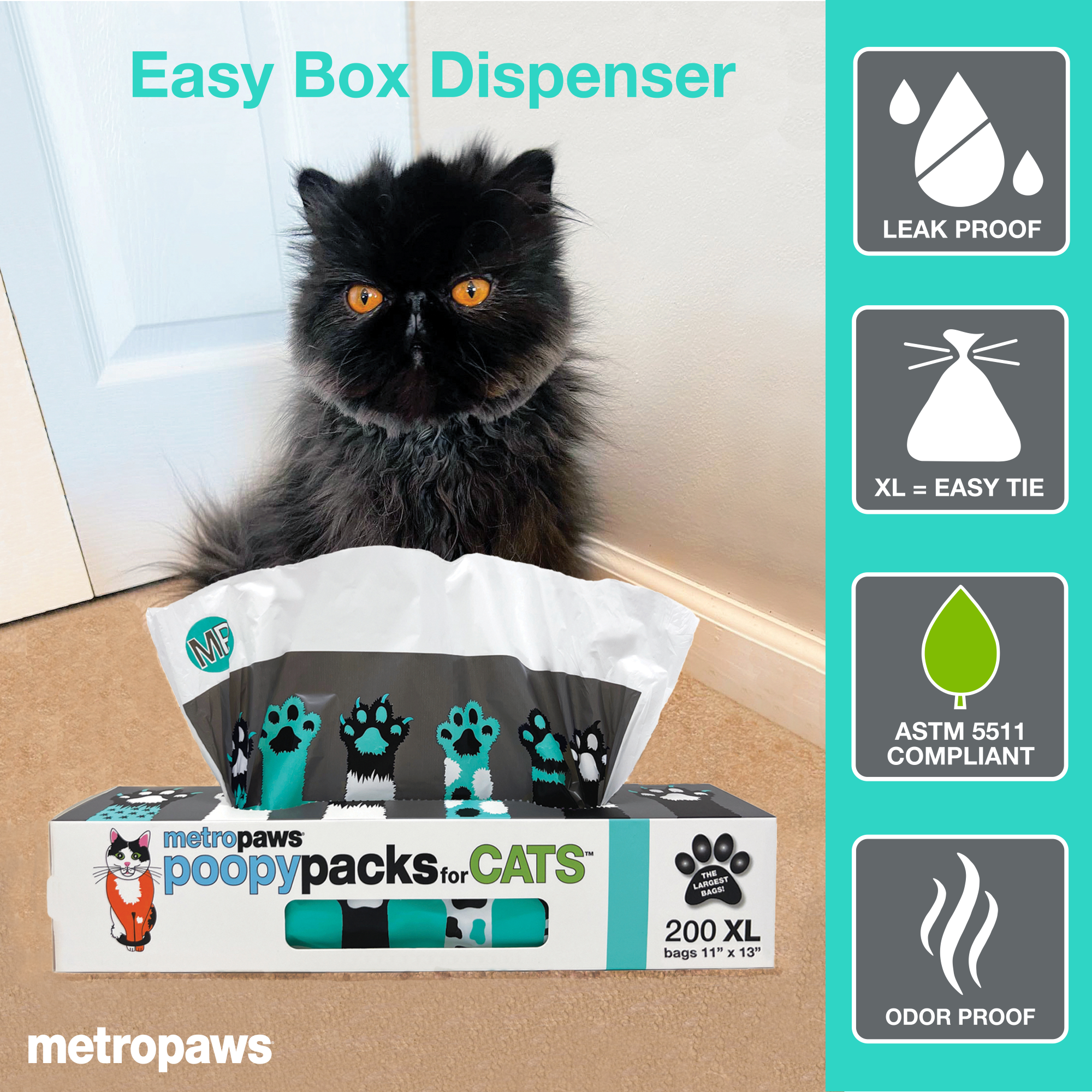 Metro Paws ULTRA Degradable Cat Litter Bags - Main Image