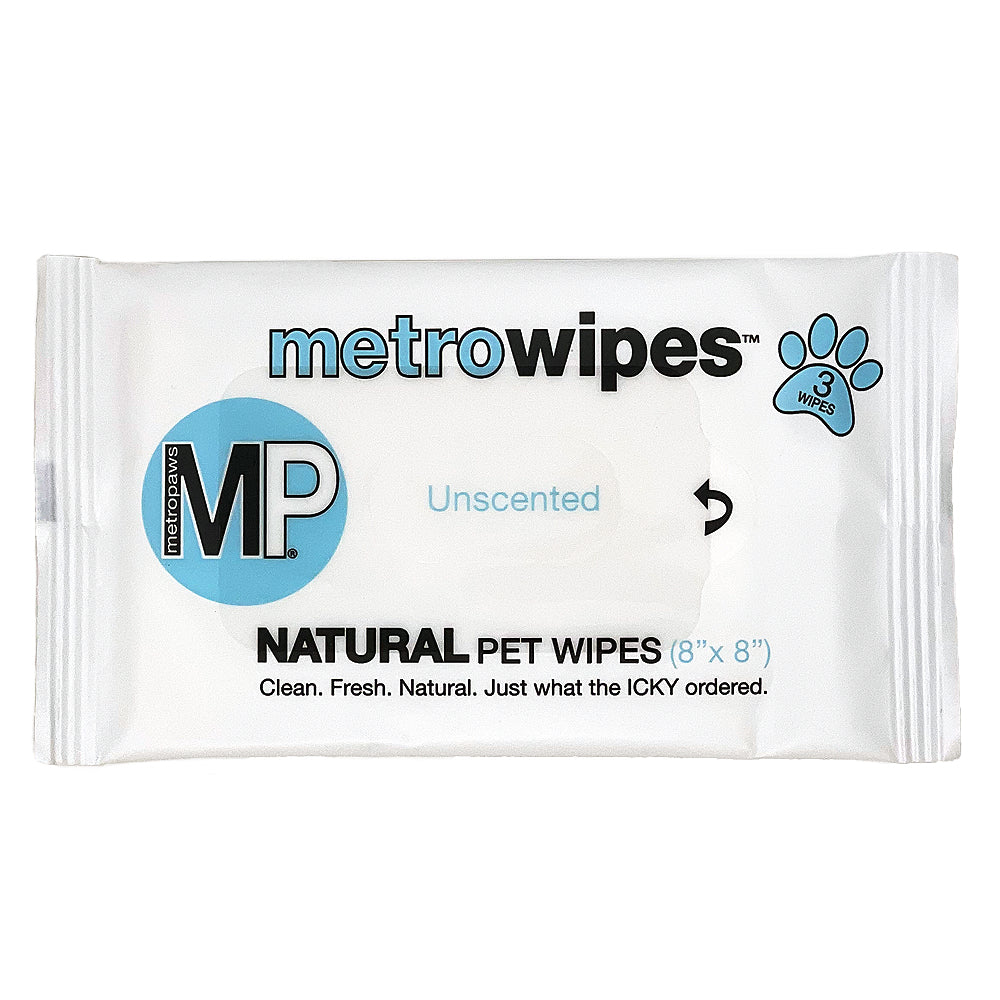 Package of Metro Wipes grooming wipes in Natural Unscented
