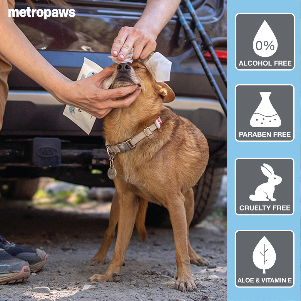 Metro Paws Pet Wipes are alcohol-free, paraben-free, and cruelty-free