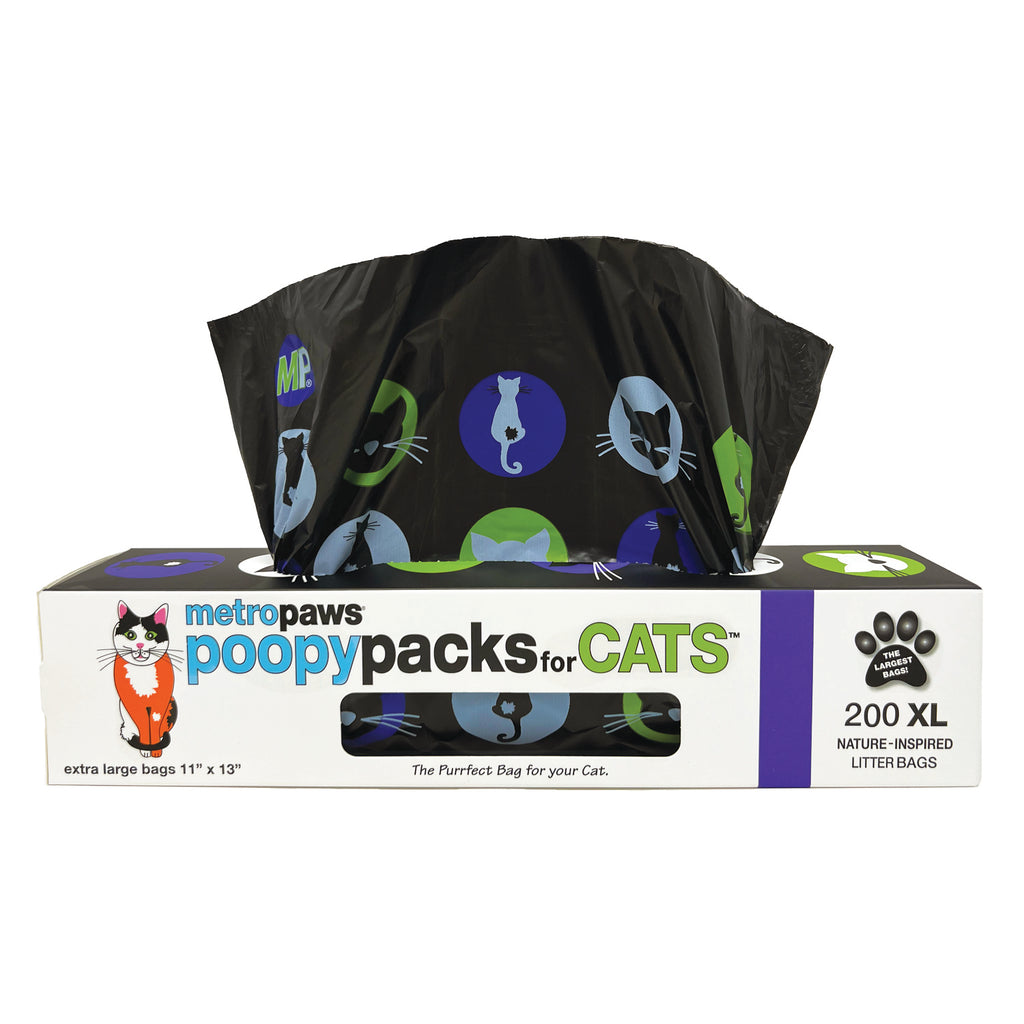 Purple Poopy Packs for CATS degradable litter cleanup bags