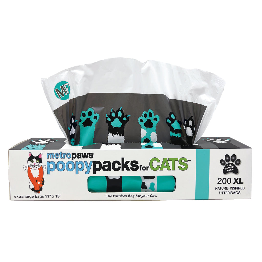 Seafoam Poopy Packs for CATS degradable litter cleanup bags