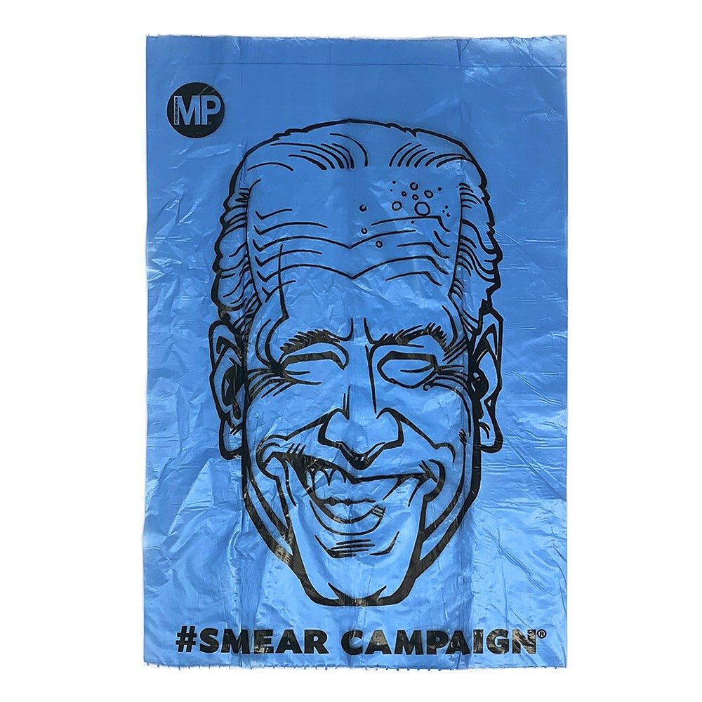 Caricature design of President Biden on Smear Campaign DEMOCRAP Poolitical Poop Bags