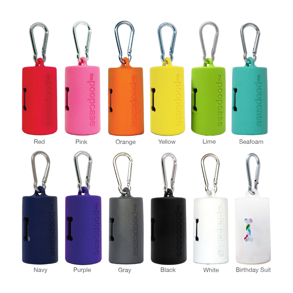 All colors of The Poopcase lined up