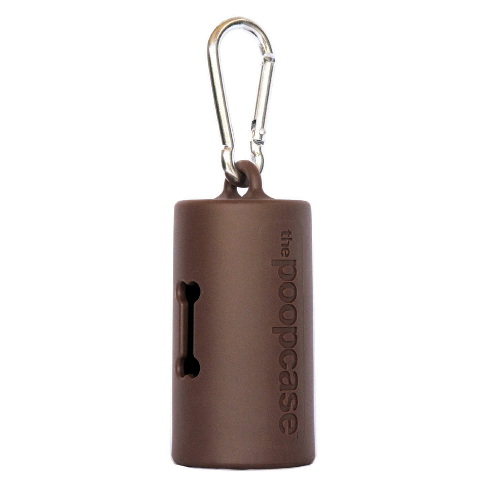 The Brown Poopcase, compostable waste bag dispenser